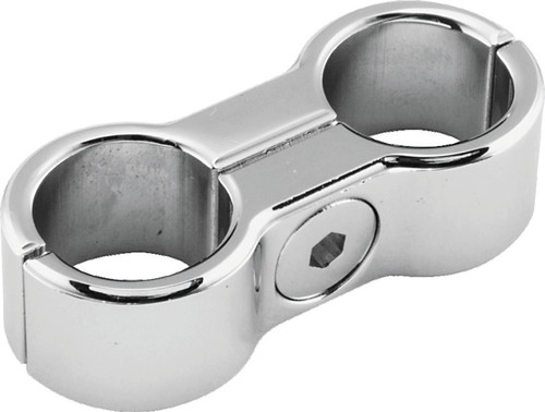 Bikers Choice Chrome Plain Oil Hose Separator For 2 Hoses 489604