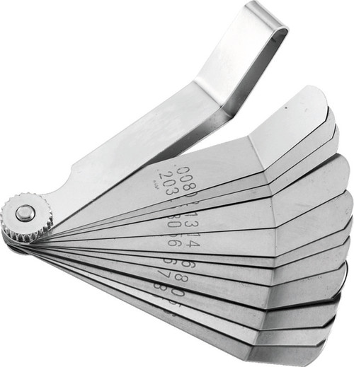 BikeMaster 12-Blade Angled Combination Tappet Feeler Gauge Set - Pack of 3 151525