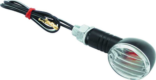 BikeMaster Ministalk Marker Light Round - Black/Clear 266014