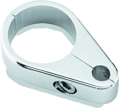 Bikers Choice 1 Inch Chrome Plain Clutch Cable Clamp 489798