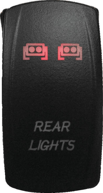 DragonFire Racing Lighted Switch Rear Light On/Off Red 521392