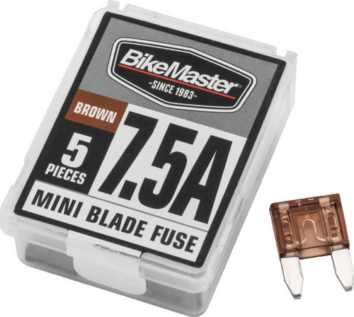 BikeMaster 5Piece 7.5A Replacement Mini Blade Fuse 152443