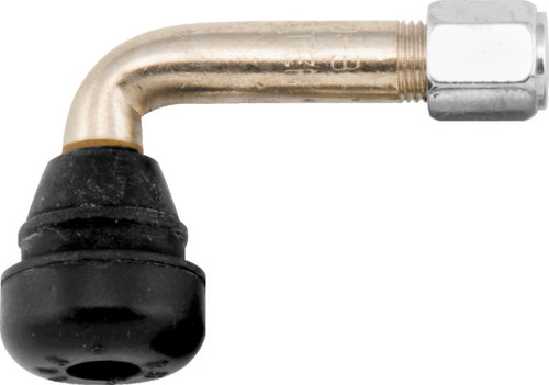 BikeMaster Valve Stem 90Deg Chrome w/Rubber Ea 151415