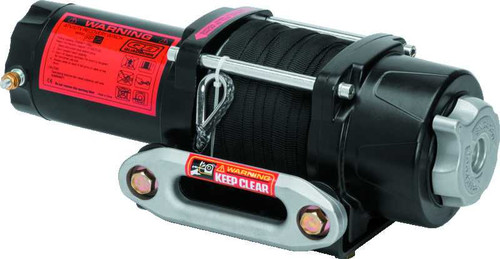 QuadBoss Winch Kit - 39ft x 3/16in Synthetic Rope - 3hp - Hawse Fairlead - Wired Remote - 2500lb 608701