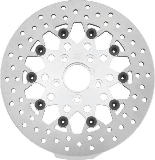 Twin Power 84-17 Big Twin Exc 08-17 FLH FLT Rear 11.5 Floating Rotor Silver Mesh 666840