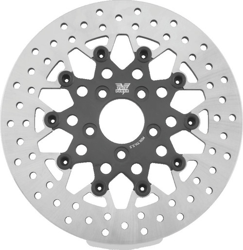 Twin Power 08-Up FLH FLT Rear 11.8in Floating Rotor Mesh Black 666826
