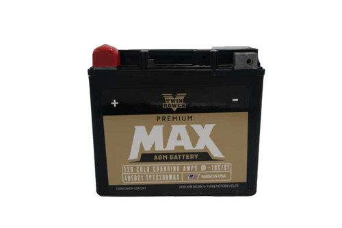 Twin Power GYZ-20H Premium MAX Battery Replaces H-D 65991-82B Made in USA 320 CCA 485021