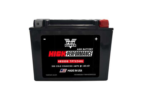 Twin Power YTX-24HL High Performance Battery Replaces H-D 66010-82A Made in USA 350 CCA 485006