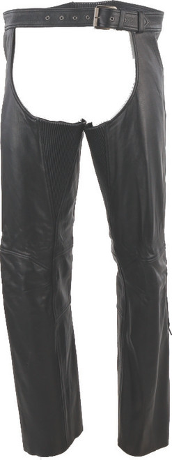 Kuryakyn Leather By River Road Plains Leather Chaps Black - Large 94420