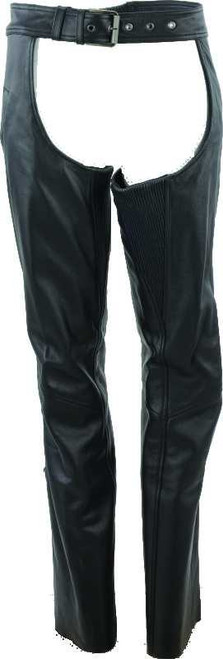 Kuryakyn Leather By River Road Plains Leather Chaps Black Womens - XL 94428