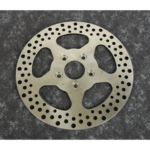 Bikers Choice 79-99 Big Twin / XL 11.5 Inch Rear 5 Spoke Drilled Stainless Rotor 619968