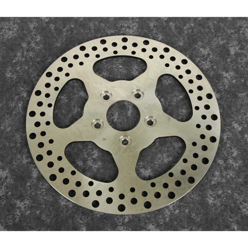Bikers Choice 79-99 Big Twin / XL 11.5 Inch Rear 5 Spoke Drilled Stainless Rotor 619968