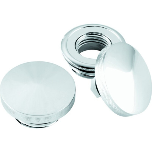 Bikers Choice 82-Up Chrome Pointed Gas Cap Set With Paint Savers 482474