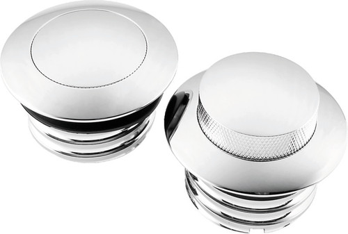 Bikers Choice 82 Up W/Dual Cap Chrome Pop Up Billet Gas Cap Set 493060