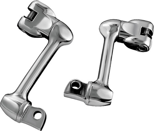 Kuryakyn 4in Adjustable Lockable Offsets With Male Mount Adapter Chrome 4557
