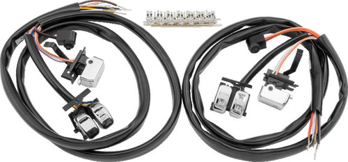 Twin Power 07-10 FLH FLT FXST FLST FXD XL Chrome Handlebar Switch Kit 482691
