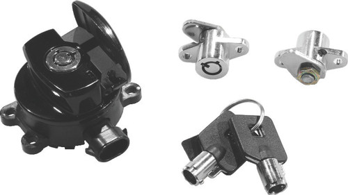 Bikers Choice 14-21 Road King Black Ignition Switch & Saddlebag Lock Kit 483291