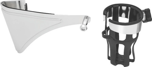 Kuryakyn Reflex Drink Holder Right Side HD Touring Passenger Mount 14 and Up Chrome 6486