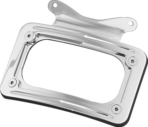 Kuryakyn Curved License Plate Mount Chrome 3157