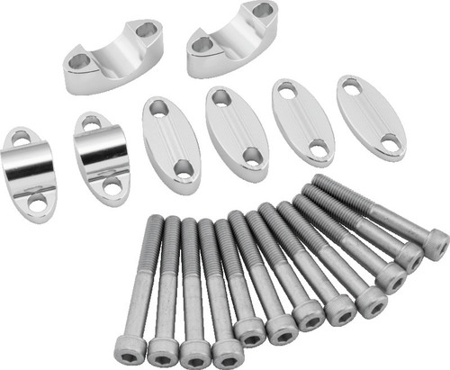 BikeMaster Aluminum Handlebar Risers 1-1/8in - Silver 151990