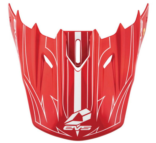 EVS T5 Pinner Visor - Red/White H16T5P-VSRW