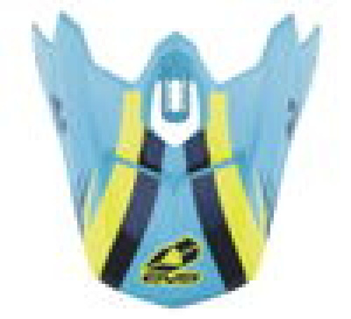EVS T3 Works Visor - Blue/Hiviz/Yel H16T3W-VSBUHVY