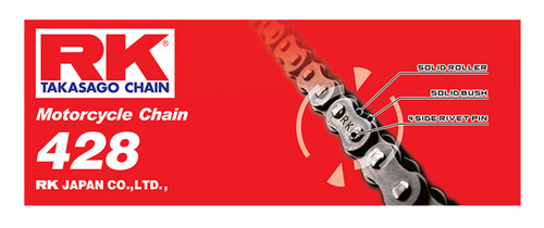 RK Chain 428-134 - Natural 428-134