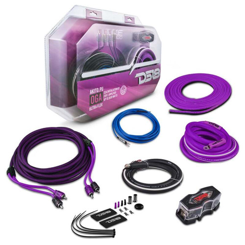 DS18 0-GA Amplifier Install Kit Advance- Purple AKIT0.PU