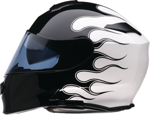 Z1R Solaris 2.0 Modular Helmet - Flame - Black/White - Small 0100-2659