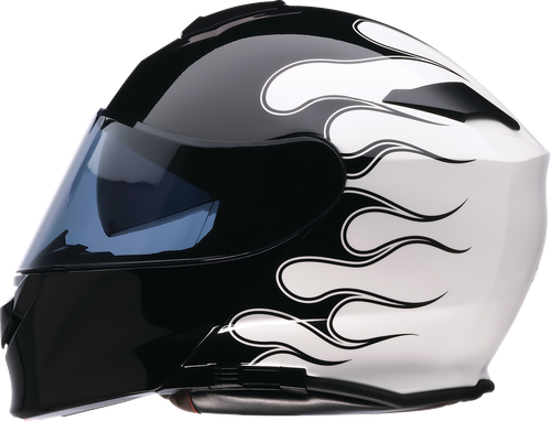 Z1R Solaris 2.0 Modular Helmet - Flame - Black/White - Xl 0100-2662