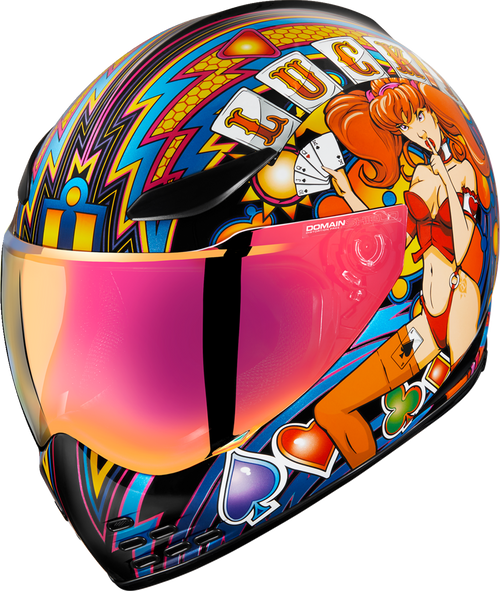 Icon Domain Helmet - Lucky Lid 4 - Red - Large 0101-14954