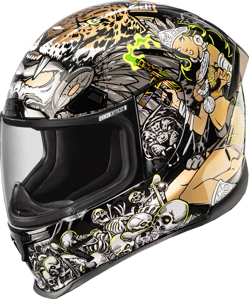 Icon Airframe Pro Helmet - Aztec Nine - Gold - Xs 0101-19166