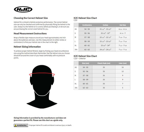 Hjc C20 Helmet - Solid - Pearl White - Xs HP37NUS3PWHV