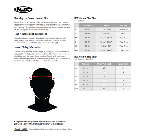 Hjc V31 Carbon Helmet - Solid - 2Xl JB13NUS8XCBV