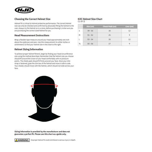 Hjc Cl-Xy Ii Helmet - Solid - White - Xl MP36NUS7XWHV