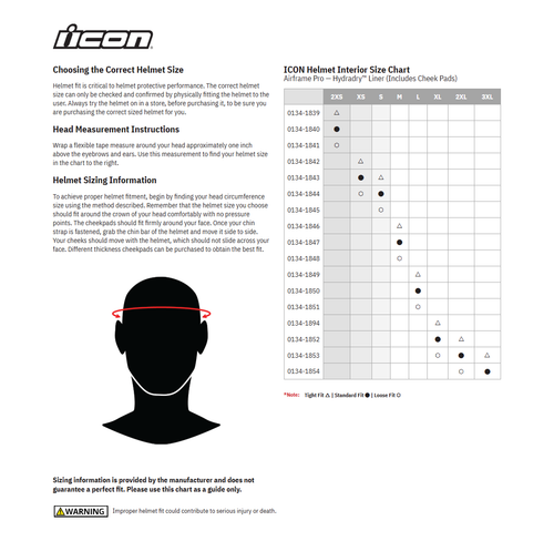 Icon Airframe Pro Liner - Loose Fit/Xs - Standard Fit/Small 0134-1844