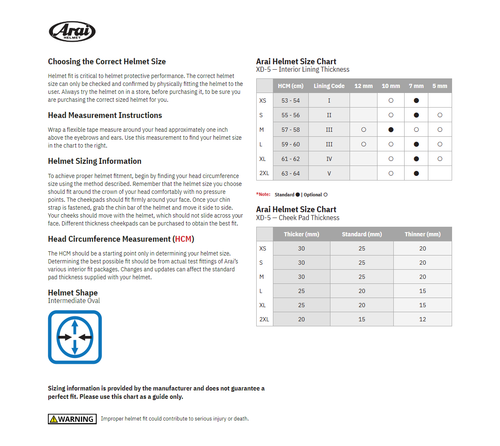 Arai Helmets Xd-5 Cheek Pads - 20 Mm 55384