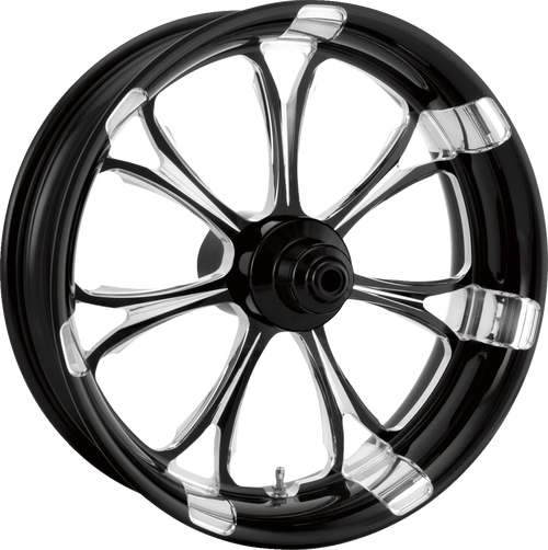 Performance Machine (Pm) Wheel - Paramount - Front - Dual Disc/With Abs - Platinum Cut - 21X3.5 - '08+ Fld 1204-7106R-PARAJ-BMP