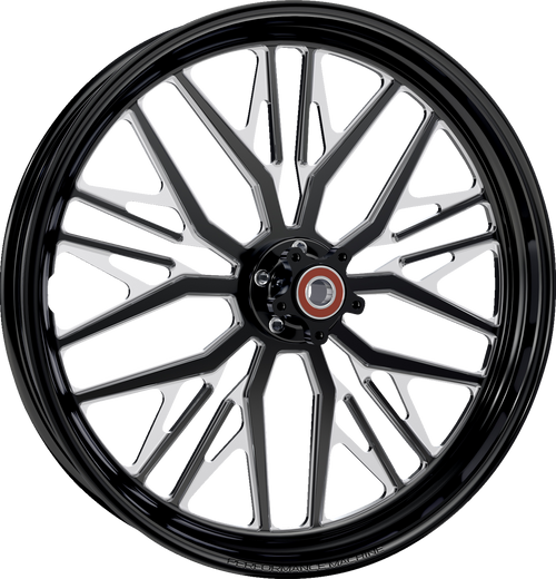 Performance Machine (Pm) Wheel - Nivis - Front - Dual Disc/With Abs - Black/Contrast Cut Platinum - 21X3.5 1204-7106R-NVSAJAP-B
