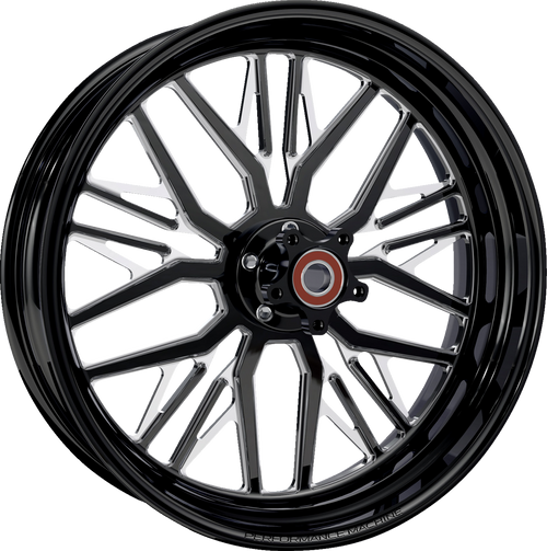 Performance Machine (Pm) Wheel - Phatour - Front - Dual Disc/With Abs - Black/Contrast Cut Platinum - 18X5.5 1204-7814R-NVSAP-BMP