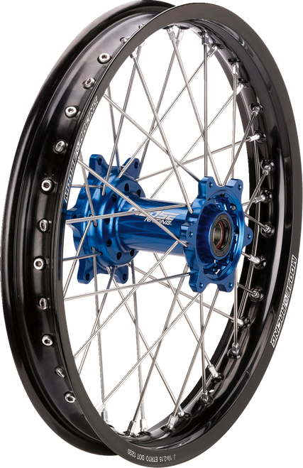 Moose Offroad Wheel Assembly - Sx-1 - Complete - Rear - Black Wheel/Blue Hub - 18X2.15 - Yamaha Wr/Yz YR-21518-BKBU