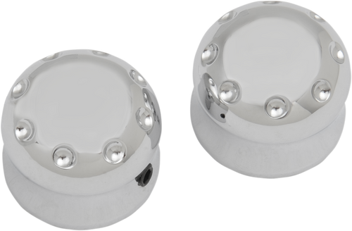 Covingtons Axle Covers - Front - Dimpled - Chrome - Pair - '08-'23 C0010-C