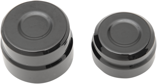 Drag Specialties Axle Caps - Rear - Black - Pair 0214-0835