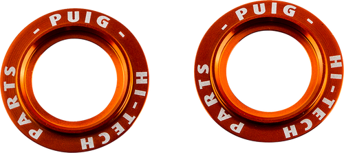 Puig Hi-Tech Parts Axle Slider Rings - Orange - Set 20271T