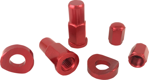 No Toil Rim Lock Nut/Spacer - Kit - Red NTRK-004