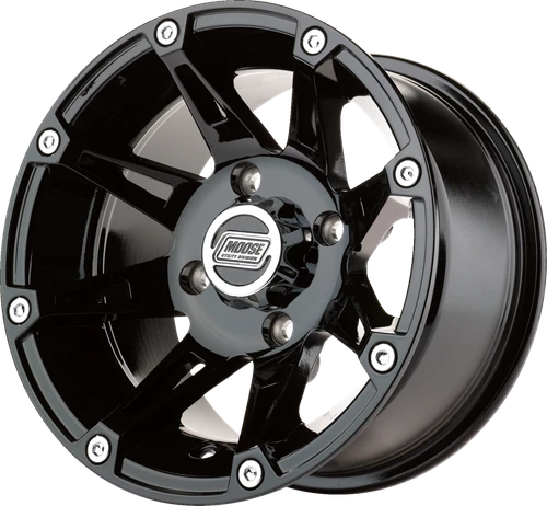 Moose Offroad Wheel - 387X - Rear - Black - 12X8 - 4/156 - 4+4 387MO128156GB4