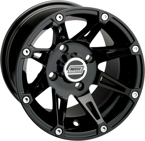 Moose Offroad Wheel - 387X - Rear - Black - 12X8 - 4/110 - 4+4 387ML128110GB4