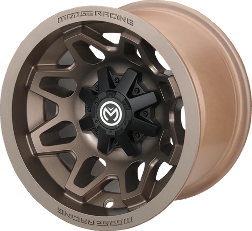 Moose Offroad Wheel - 416X - Rear - Machined Black - 12X8 - 4/136 - 4+4 416M128136GBMF4
