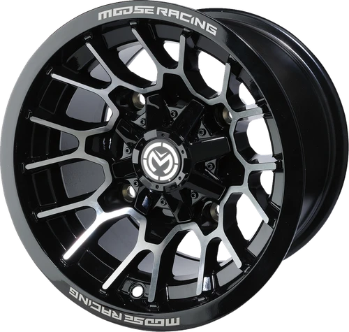 Moose Offroad Wheel - 24X - Rear - Black - 12X8 - 4/110 - 4+4 24128110GBMF4