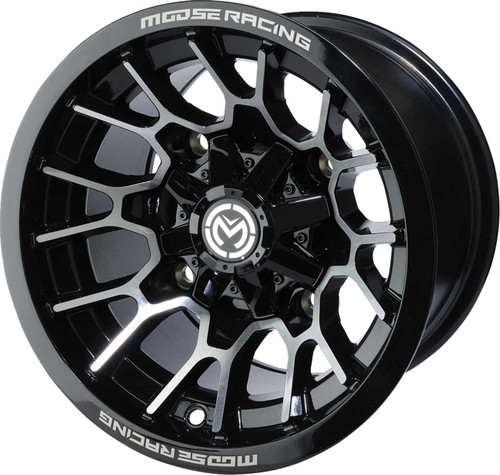 Moose Offroad Wheel - 24X - Rear - Black - 12X8 - 4/110 - 4+4 24128110GBMF4